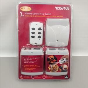 NEW Holiday Living 3-Piece Indoor Wireless Transmitter, White - 0357408